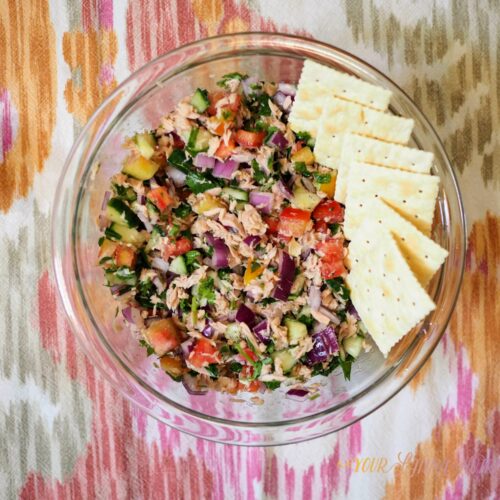 Photo of completed ceviche de atún recipe