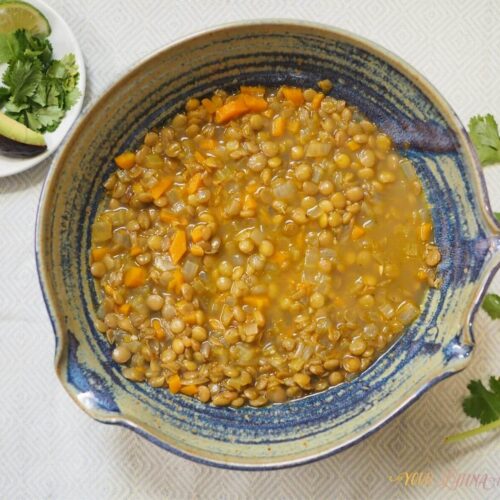 Completed sopa de lentejas recipe photo